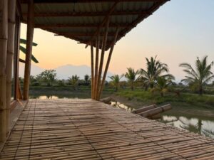 nscf sunset view from bamboo hut