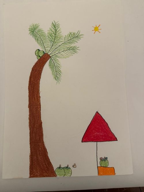 coconut tree art 1