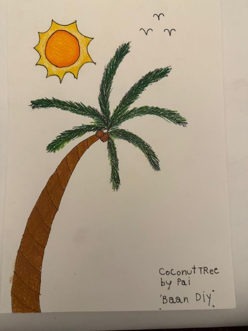 coconut tree art 2