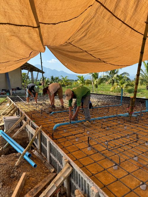 foundation of clay house